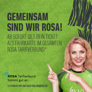 Kooperationsmotiv des HC Eintracht Hildesheim mit dem rosa Tarifverbund