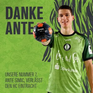 Dank an Ante beim HC Eintracht Hildesheim